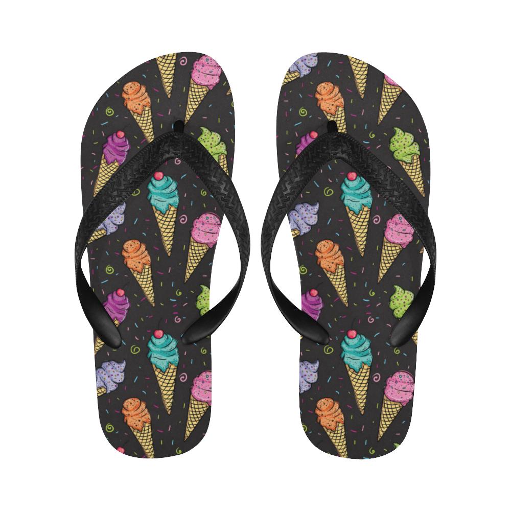 Ice Cream Pattern Print Design IC06 Flip Flops-JorJune