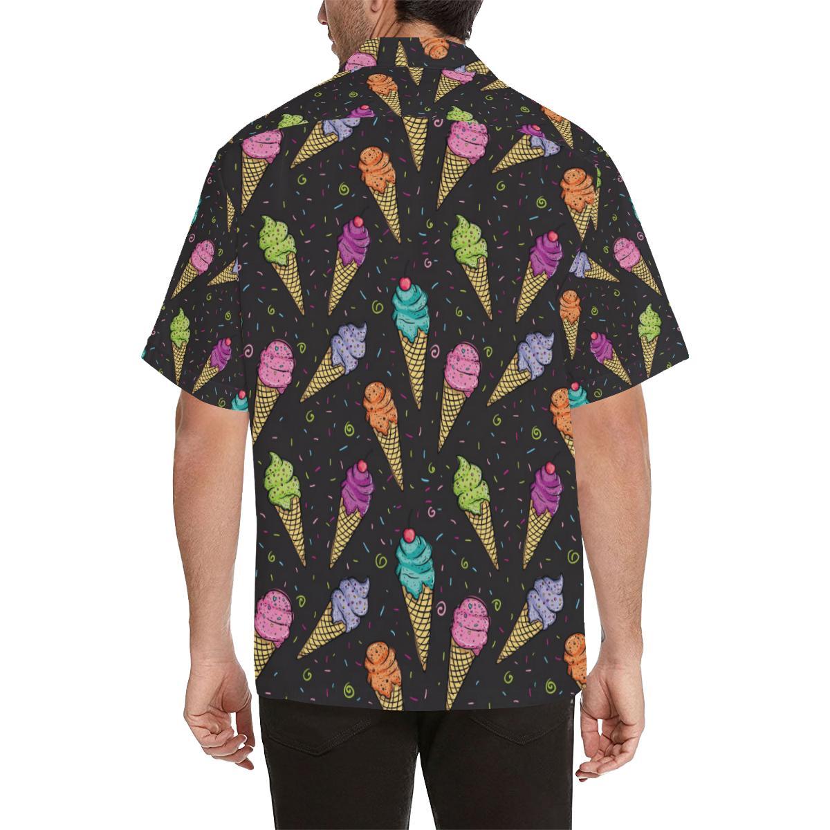 Ice Cream Pattern Print Design IC06 Men Hawaiian Shirt-JorJune