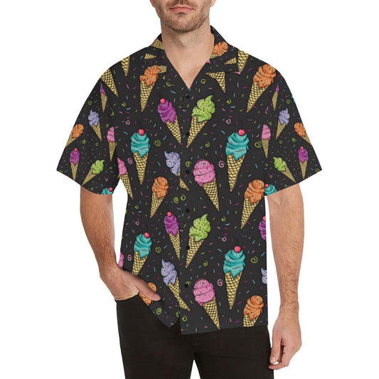 Ice Cream Pattern Print Design IC06 Men Hawaiian Shirt-JorJune