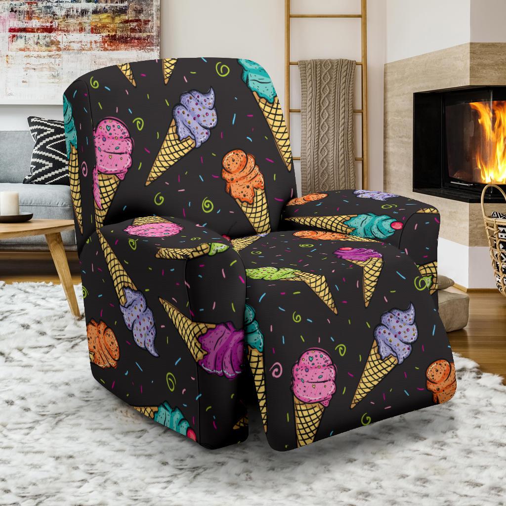 Ice Cream Pattern Print Design IC06 Recliner Slipcover-JORJUNE.COM