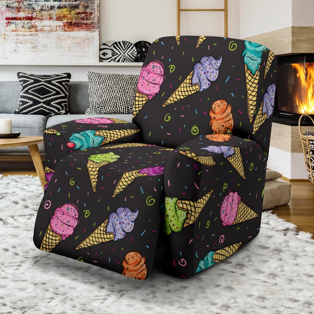 Ice Cream Pattern Print Design IC06 Recliner Slipcover-JORJUNE.COM