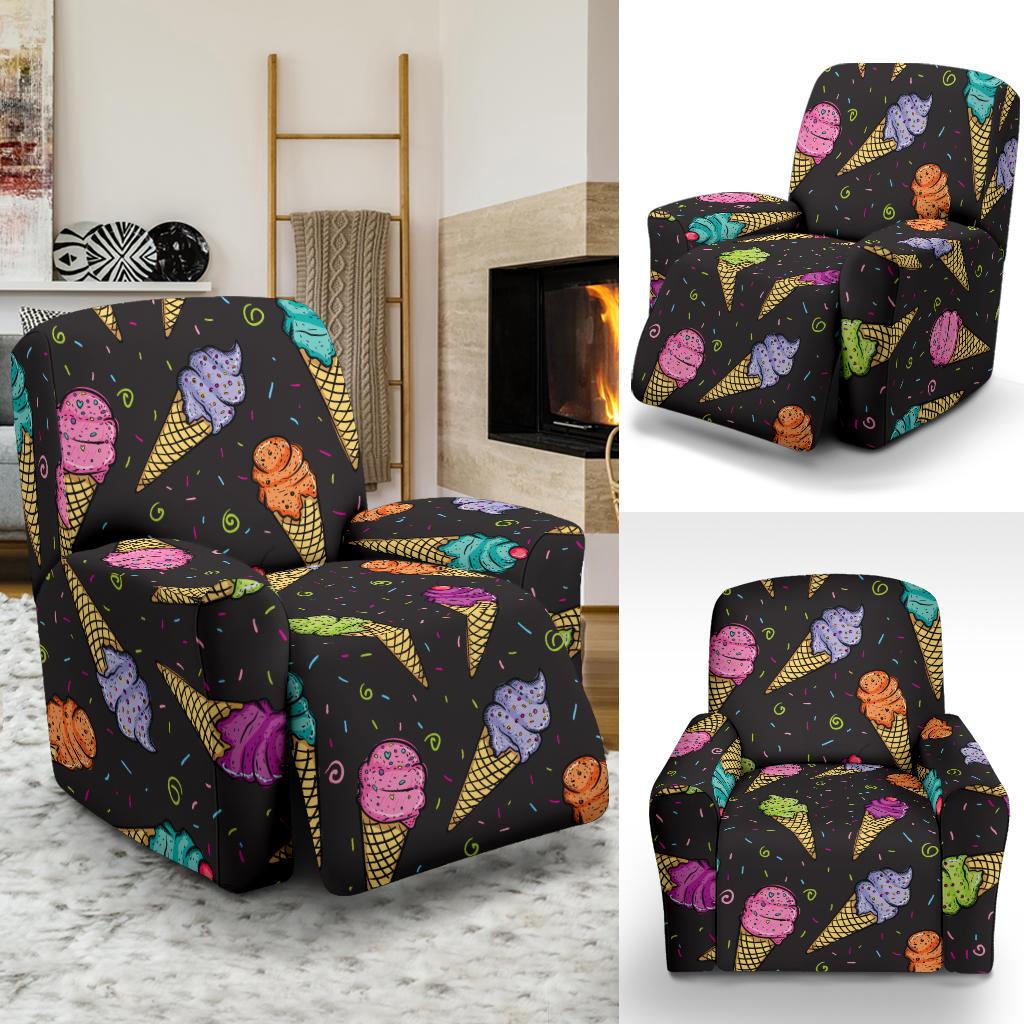 Ice Cream Pattern Print Design IC06 Recliner Slipcover-JORJUNE.COM