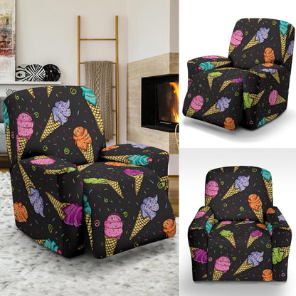 Ice Cream Pattern Print Design IC06 Recliner Slipcover-JORJUNE.COM