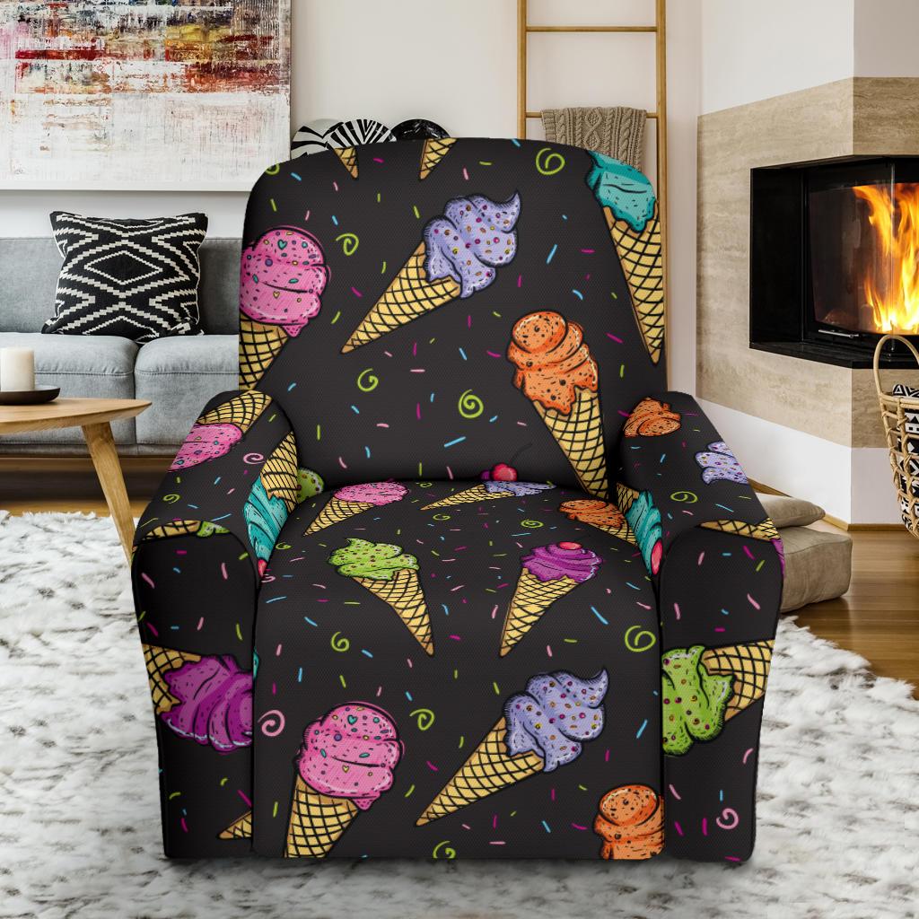 Ice Cream Pattern Print Design IC06 Recliner Slipcover-JORJUNE.COM