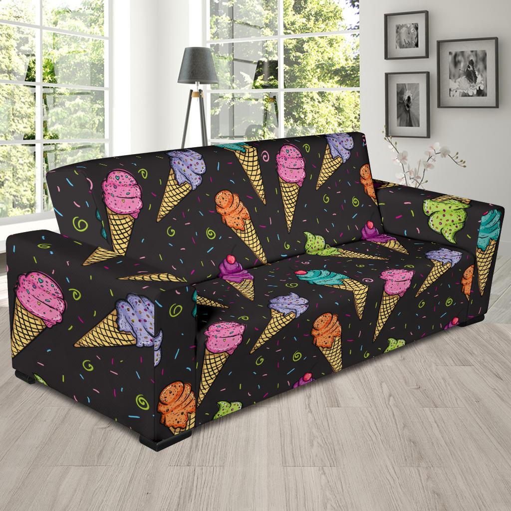 Ice Cream Pattern Print Design IC06 Sofa Slipcover-JORJUNE.COM