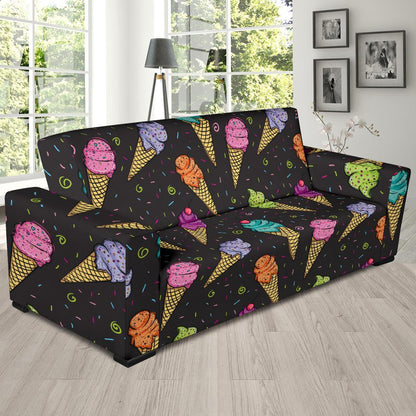 Ice Cream Pattern Print Design IC06 Sofa Slipcover-JORJUNE.COM
