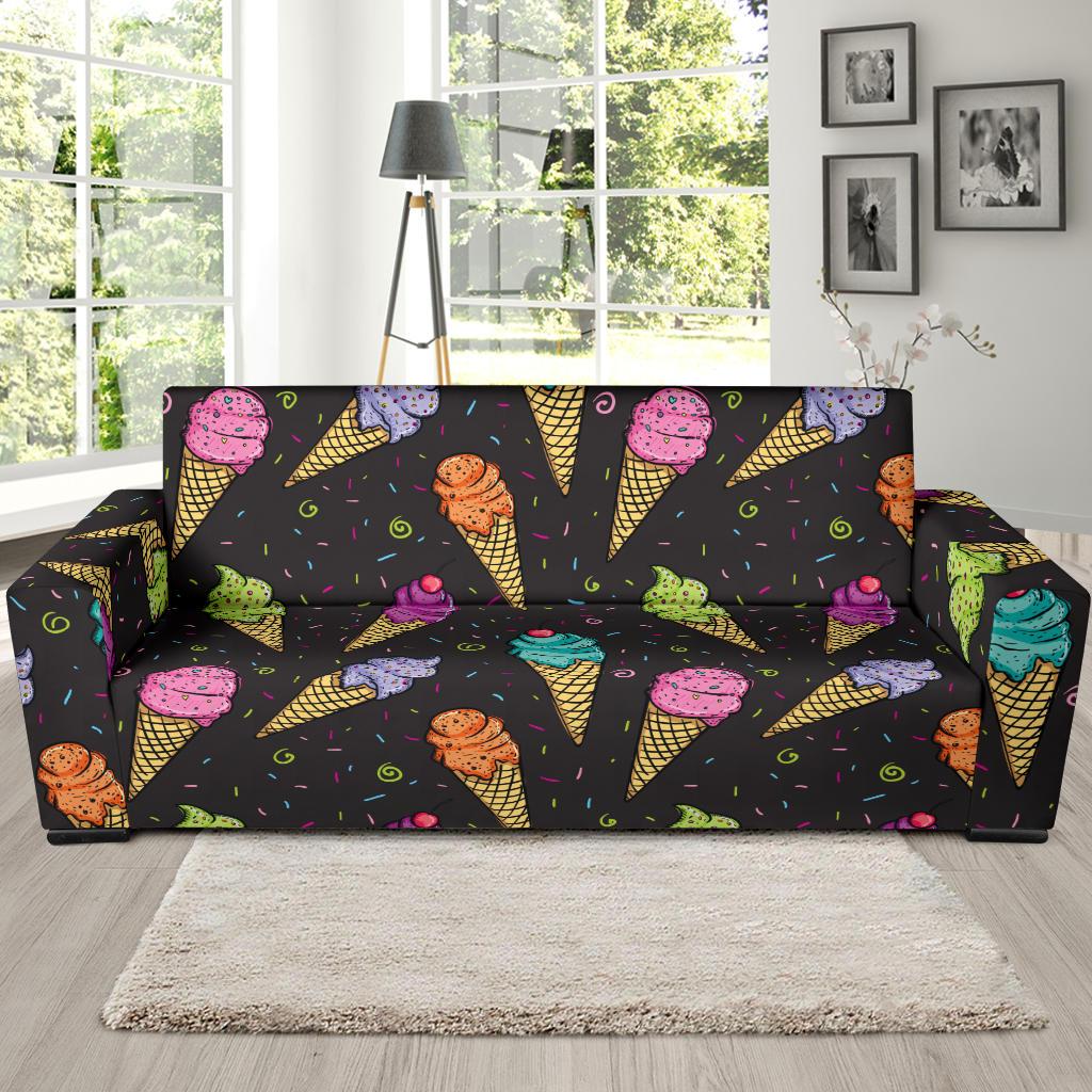 Ice Cream Pattern Print Design IC06 Sofa Slipcover-JORJUNE.COM