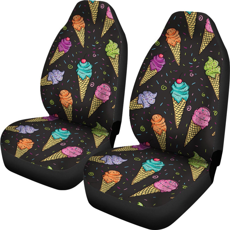 Ice Cream Pattern Print Design IC06 Universal Fit Car Seat Covers-JorJune