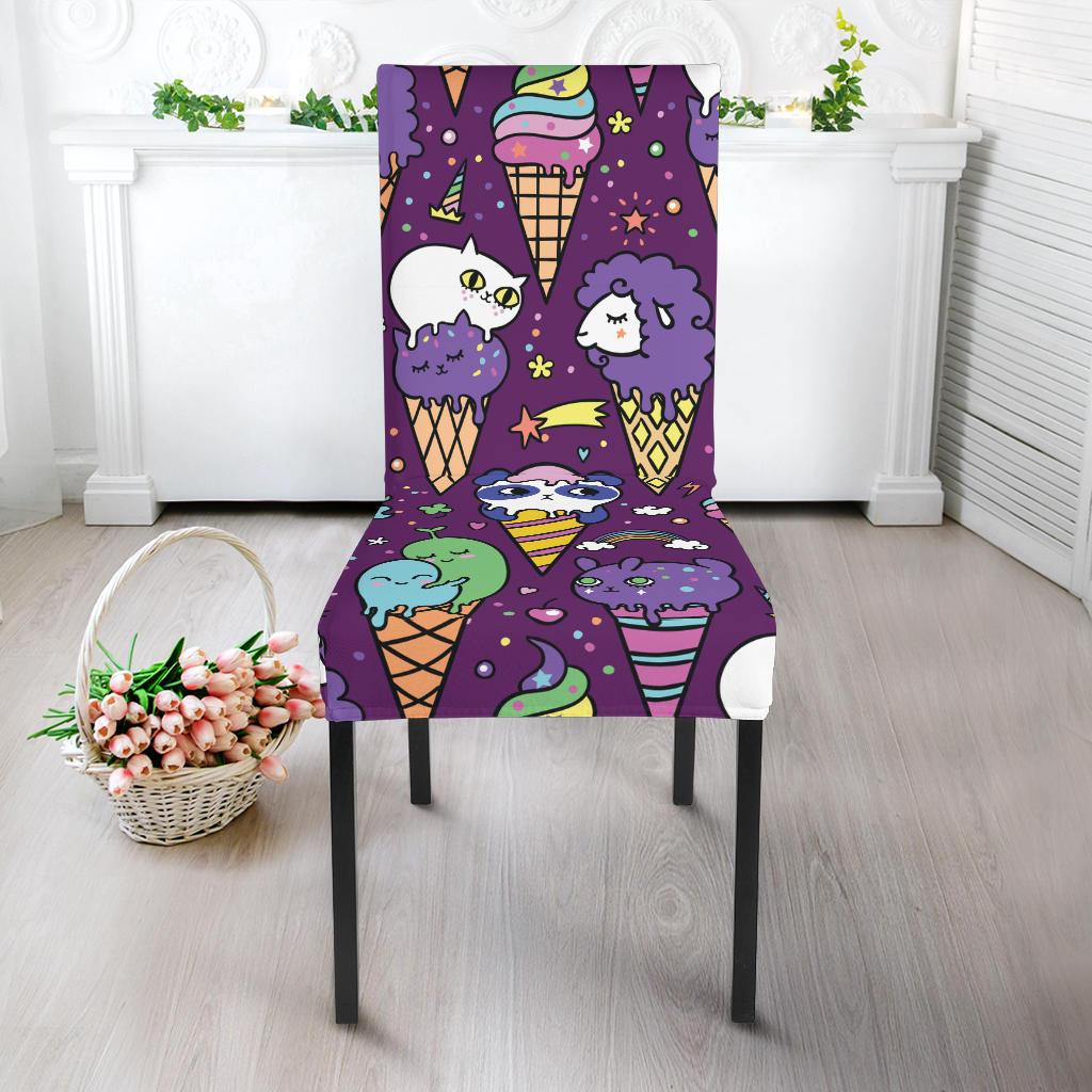 Ice Cream Pattern Print Design IC07 Dining Chair Slipcover-JORJUNE.COM