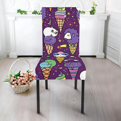 Ice Cream Pattern Print Design IC07 Dining Chair Slipcover-JORJUNE.COM