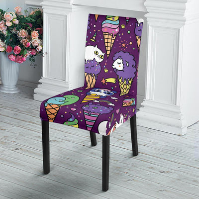 Ice Cream Pattern Print Design IC07 Dining Chair Slipcover-JORJUNE.COM