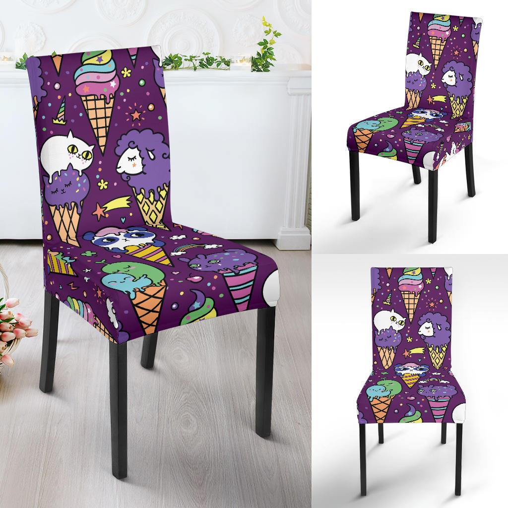 Ice Cream Pattern Print Design IC07 Dining Chair Slipcover-JORJUNE.COM