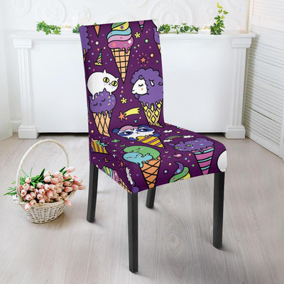 Ice Cream Pattern Print Design IC07 Dining Chair Slipcover-JORJUNE.COM