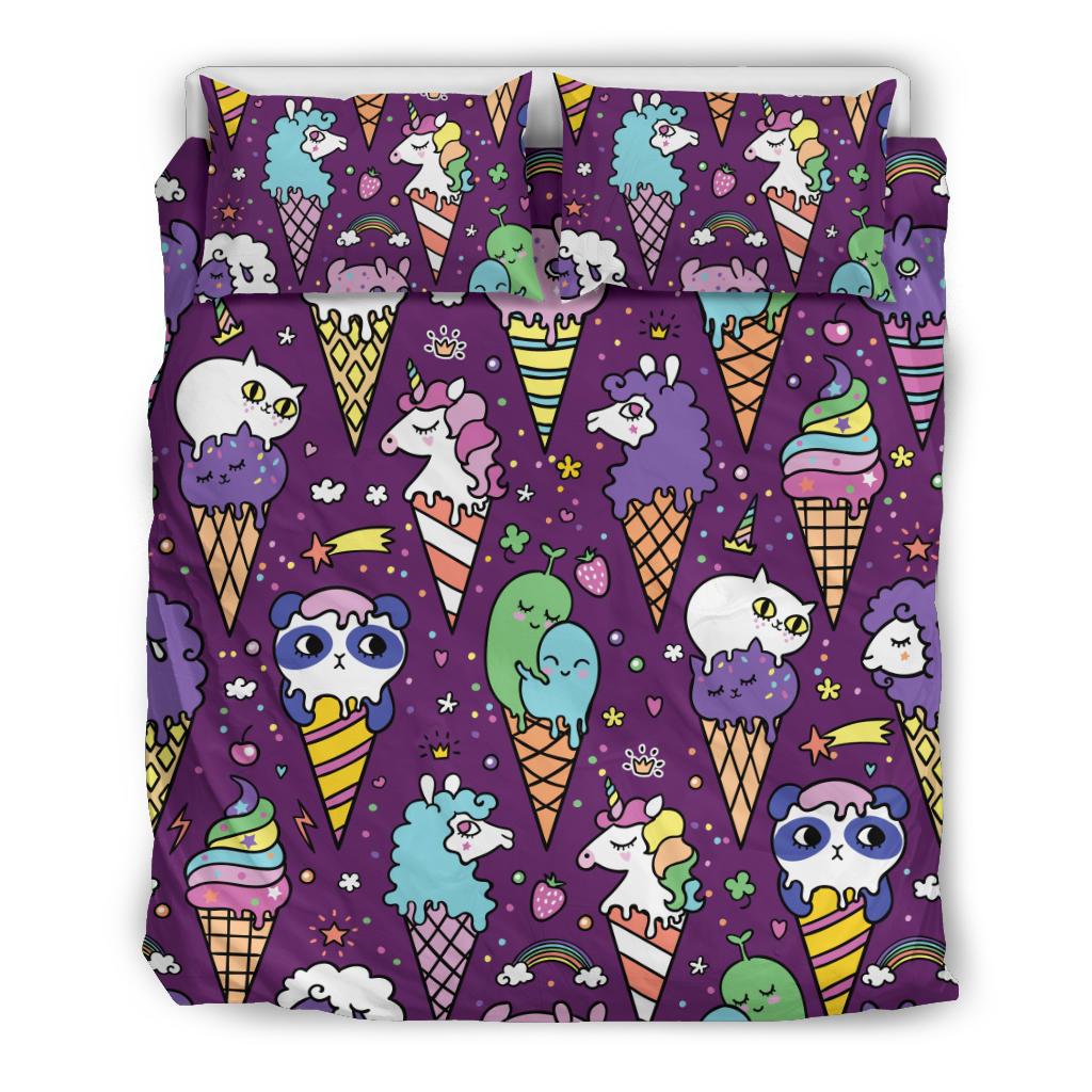 Ice Cream Pattern Print Design IC07 Duvet Cover Bedding Set-JORJUNE.COM