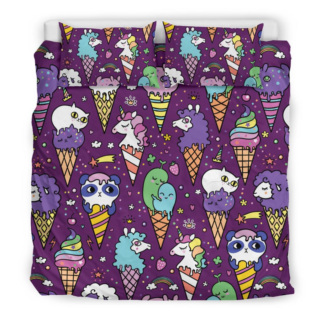 Ice Cream Pattern Print Design IC07 Duvet Cover Bedding Set-JORJUNE.COM