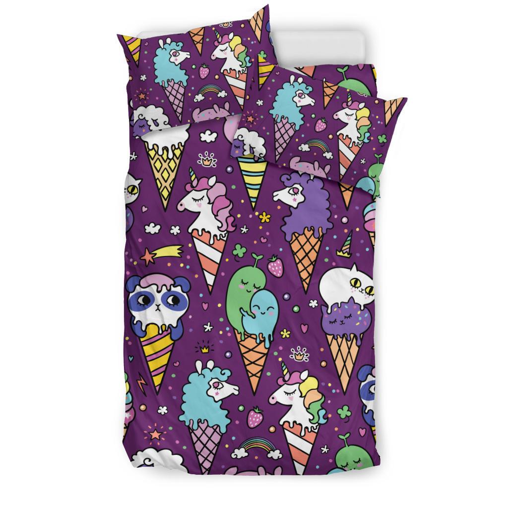 Ice Cream Pattern Print Design IC07 Duvet Cover Bedding Set-JORJUNE.COM
