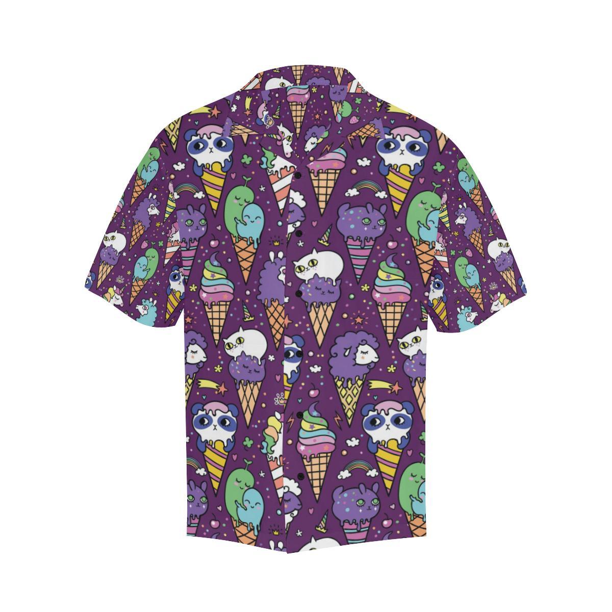 Ice Cream Pattern Print Design IC07 Men Hawaiian Shirt-JorJune
