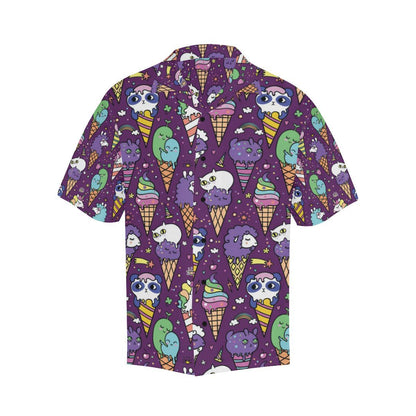 Ice Cream Pattern Print Design IC07 Men Hawaiian Shirt-JorJune