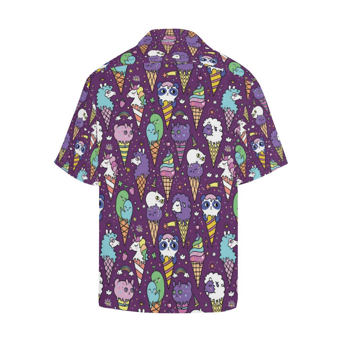 Ice Cream Pattern Print Design IC07 Men Hawaiian Shirt-JorJune