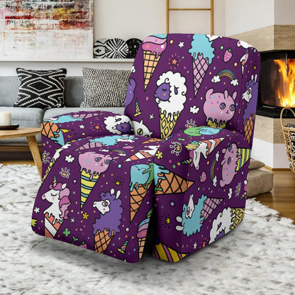 Ice Cream Pattern Print Design IC07 Recliner Slipcover-JORJUNE.COM