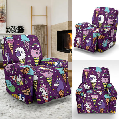 Ice Cream Pattern Print Design IC07 Recliner Slipcover-JORJUNE.COM
