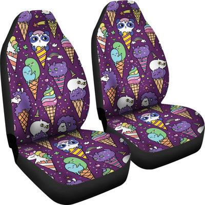 Ice Cream Pattern Print Design IC07 Universal Fit Car Seat Covers-JorJune