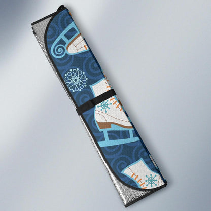 Ice Skate Pattern Print Design 01 Car Sun Shades-JORJUNE.COM