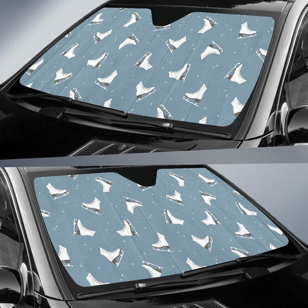 Ice Skate Pattern Print Design 02 Car Sun Shades-JORJUNE.COM