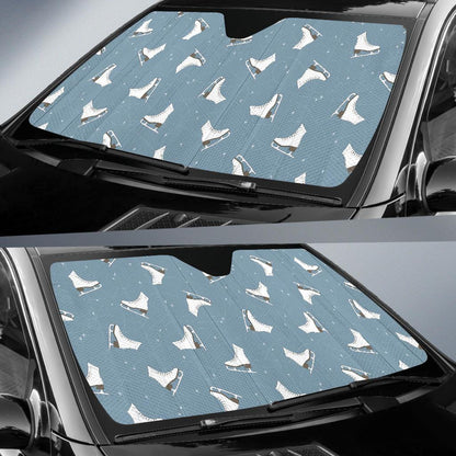 Ice Skate Pattern Print Design 02 Car Sun Shades-JORJUNE.COM