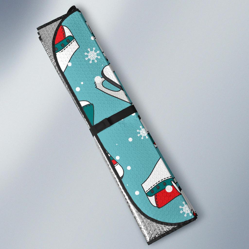 Ice Skate Pattern Print Design 03 Car Sun Shades-JORJUNE.COM