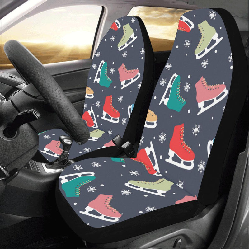 Ice Skate Pattern Print Design 04 Car Seat Covers (Set of 2)-JORJUNE.COM