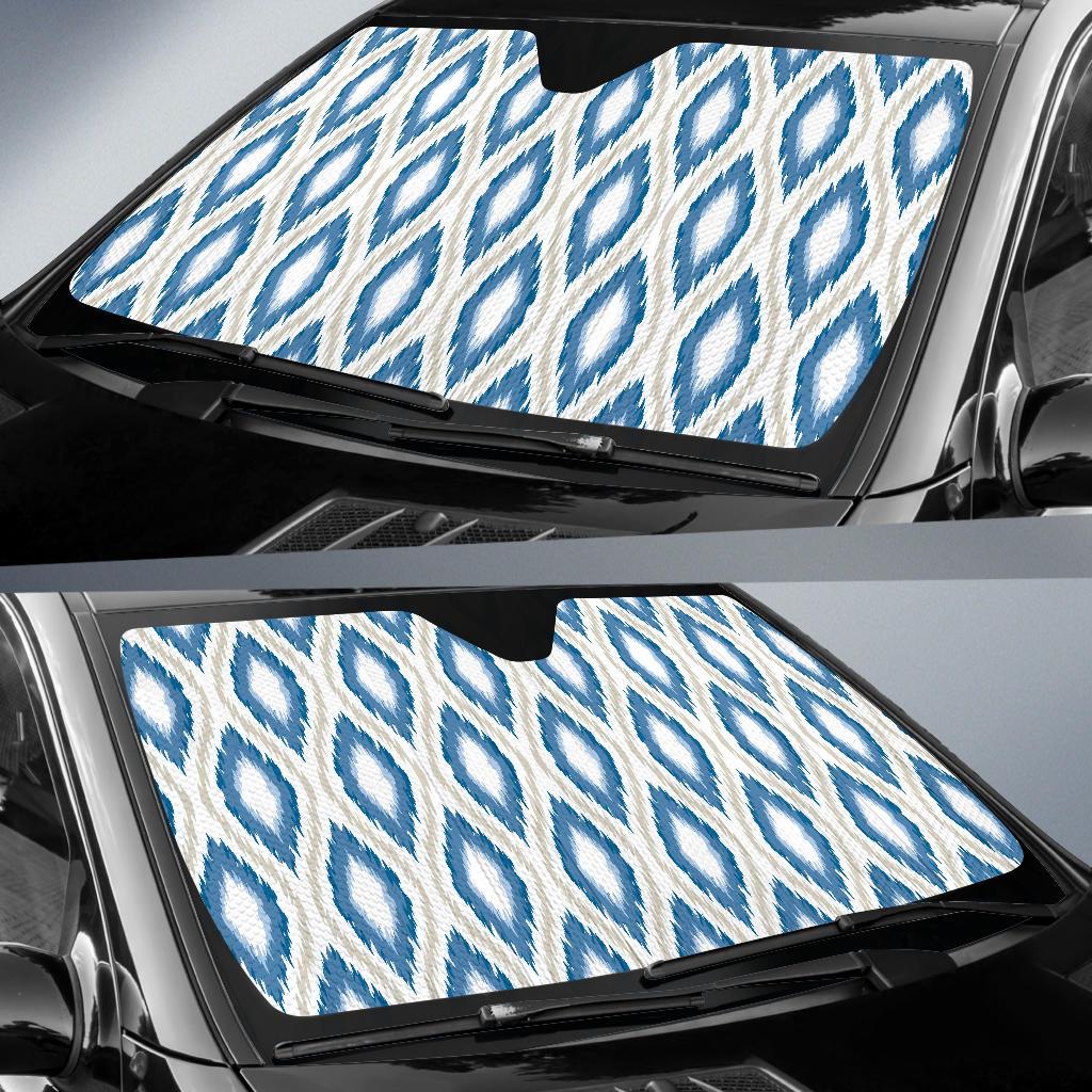 Ikat Pattern Print Design 02 Car Sun Shades-JORJUNE.COM