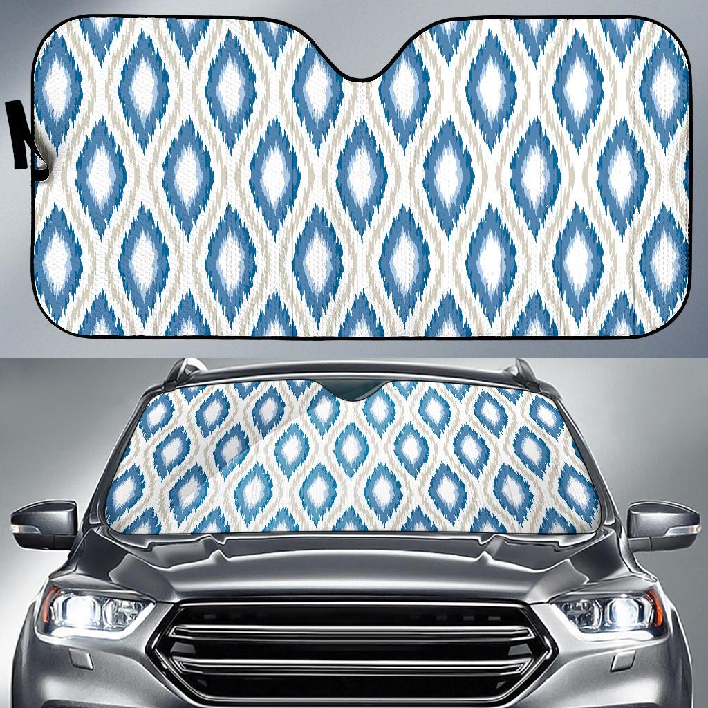 Ikat Pattern Print Design 02 Car Sun Shades-JORJUNE.COM
