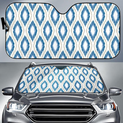 Ikat Pattern Print Design 02 Car Sun Shades-JORJUNE.COM
