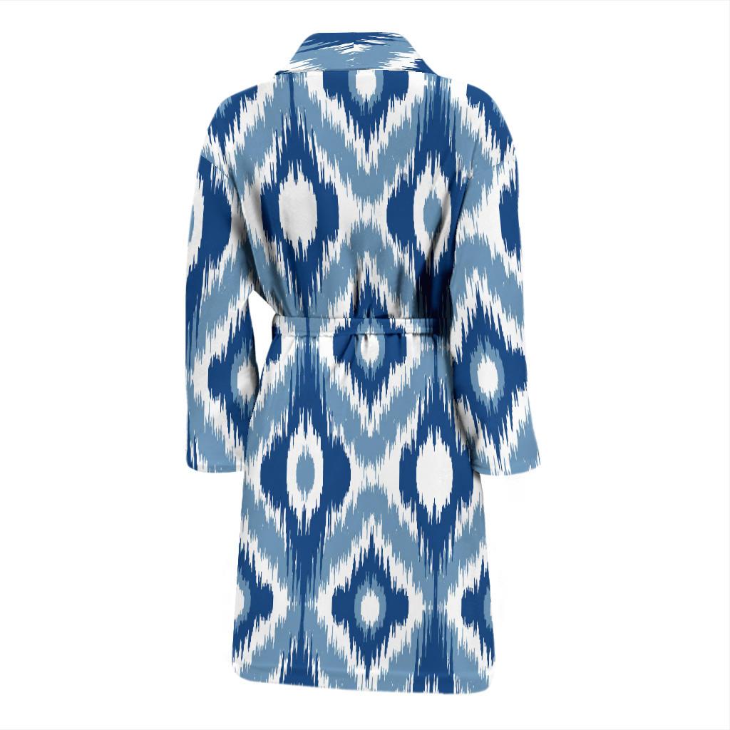 Ikat Pattern Print Design 03 Men Bathrobe-JORJUNE.COM