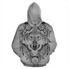 Indian Boho Wolf All Over Zip Up Hoodie
