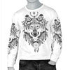 Indian Boho Wolf Men Crewneck Sweatshirt