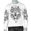 Indian Boho Wolf Men Crewneck Sweatshirt