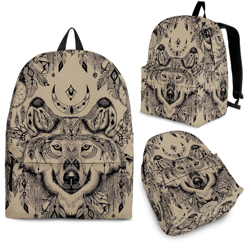 Indian Boho Wolf Premium Backpack