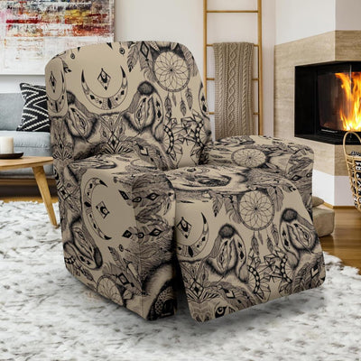 Indian Boho Wolf Recliner Slipcover-JORJUNE.COM