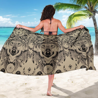 Indian Boho Wolf Sarong Pareo Wrap