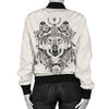 Indian Boho Wolf Women Casual Bomber Jacket