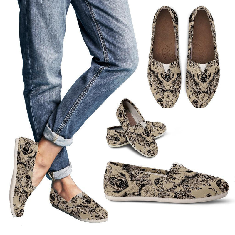 Indian Boho Wolf Women Casual Shoes-JorJune.com