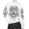 Indian Boho Wolf Women Crewneck Sweatshirt