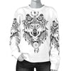 Indian Boho Wolf Women Crewneck Sweatshirt