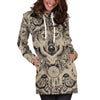 Indian Boho Wolf Women Hoodie Dress