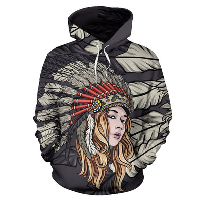 Indian girl All Over Print Hoodie