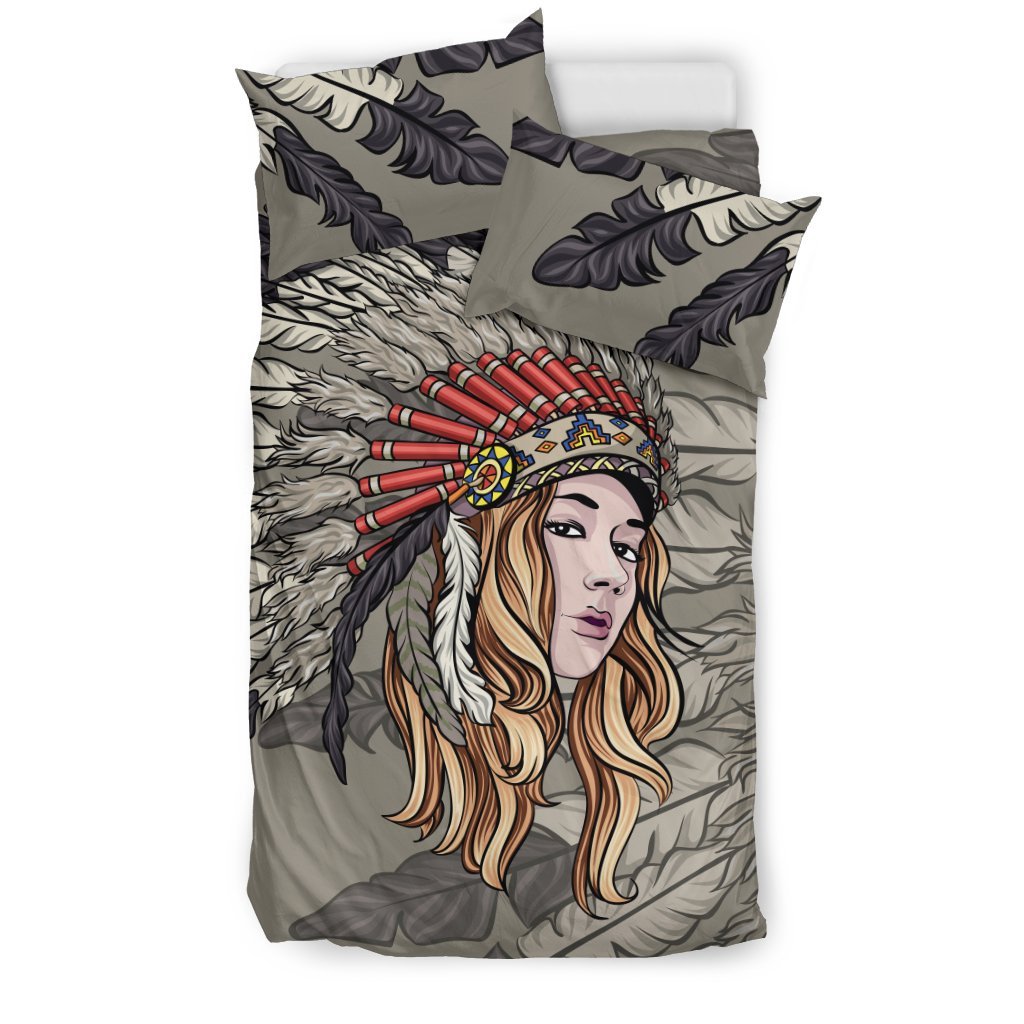 Indian girl Duvet Cover Bedding Set