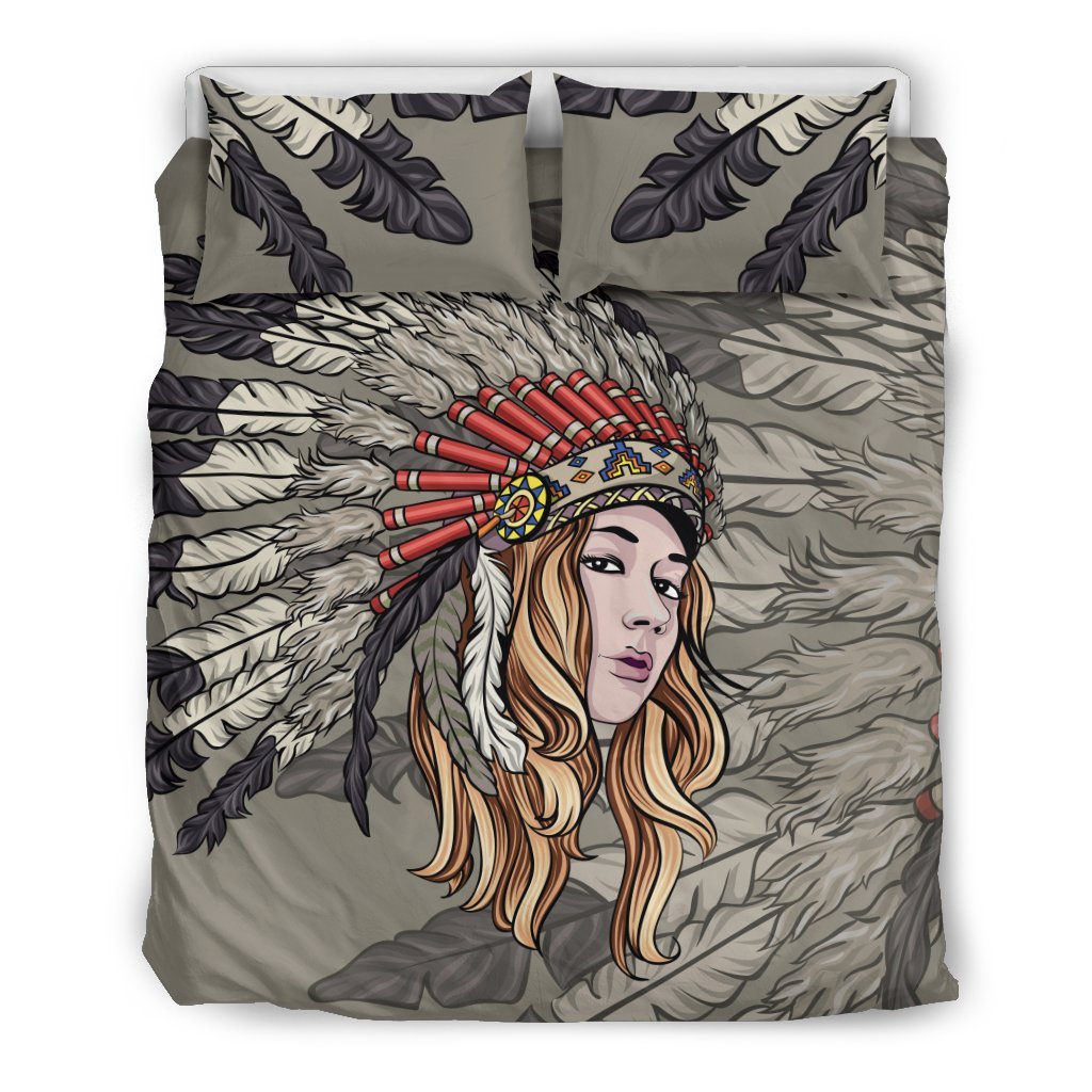 Indian girl Duvet Cover Bedding Set