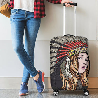 Indian girl Luggage Cover Protector